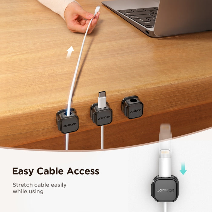Soporte organizador de cables de datos magnético JOYROOM JR-ZS368, 3 uds.