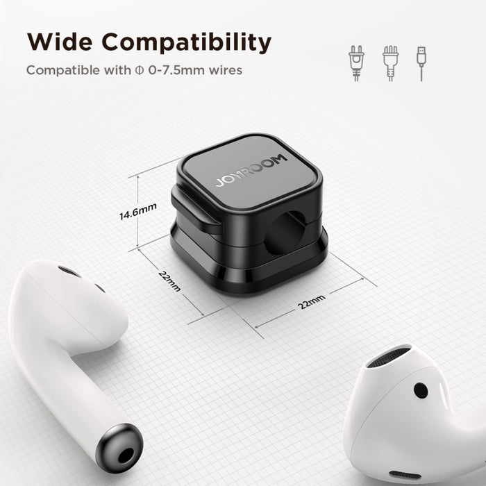 Soporte organizador de cables de datos magnético JOYROOM JR-ZS368, 3 uds.