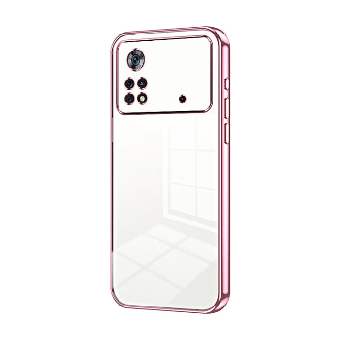 Caja de teléfono con orificio fino y revestimiento transparente, For Xiaomi Civi / Civi 1S, For Xiaomi Poco M4 Pro, For Xiaomi Poco X4 Pro 5G, For Xiaomi 12 / 12X, For Xiaomi 11T / 11T Pro, For Xiaomi Mix 4, For Xiaomi Mi 10S                           ...