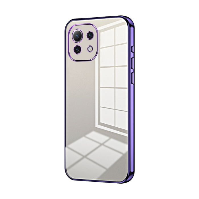 Caja de teléfono con orificio fino y revestimiento transparente, For Xiaomi Civi / Civi 1S, For Xiaomi Poco M4 Pro, For Xiaomi Poco X4 Pro 5G, For Xiaomi 12 / 12X, For Xiaomi 11T / 11T Pro, For Xiaomi Mix 4, For Xiaomi Mi 10S                           ...