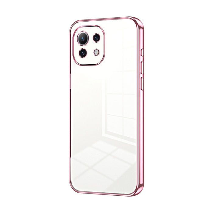 Caja de teléfono con orificio fino y revestimiento transparente, For Xiaomi Civi / Civi 1S, For Xiaomi Poco M4 Pro, For Xiaomi Poco X4 Pro 5G, For Xiaomi 12 / 12X, For Xiaomi 11T / 11T Pro, For Xiaomi Mix 4, For Xiaomi Mi 10S                           ...