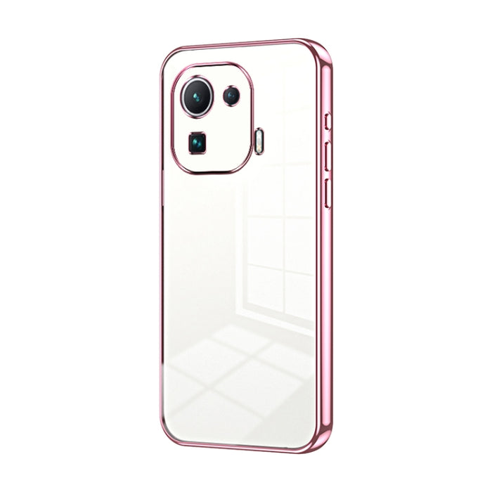 Caja de teléfono con orificio fino y revestimiento transparente, For Xiaomi Civi / Civi 1S, For Xiaomi Poco M4 Pro, For Xiaomi Poco X4 Pro 5G, For Xiaomi 12 / 12X, For Xiaomi 11T / 11T Pro, For Xiaomi Mix 4, For Xiaomi Mi 10S                           ...