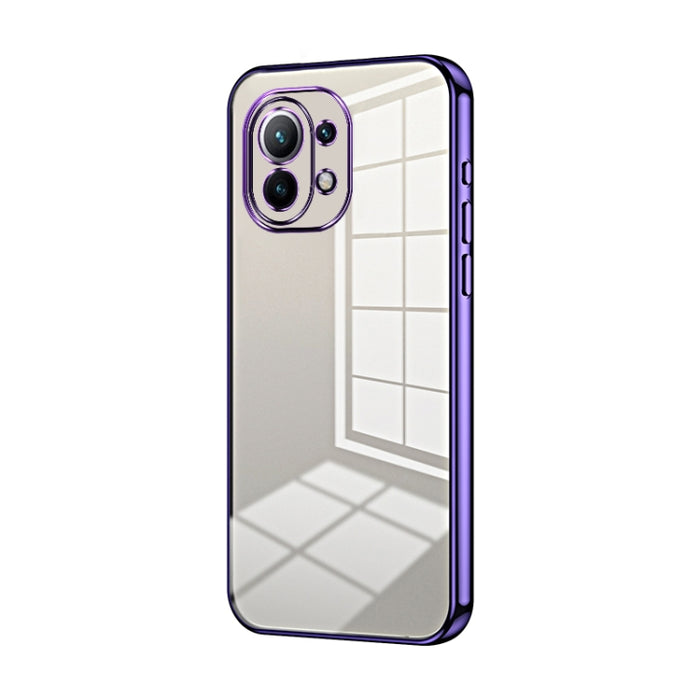 Caja de teléfono con orificio fino y revestimiento transparente, For Xiaomi Civi / Civi 1S, For Xiaomi Poco M4 Pro, For Xiaomi Poco X4 Pro 5G, For Xiaomi 12 / 12X, For Xiaomi 11T / 11T Pro, For Xiaomi Mix 4, For Xiaomi Mi 10S                           ...