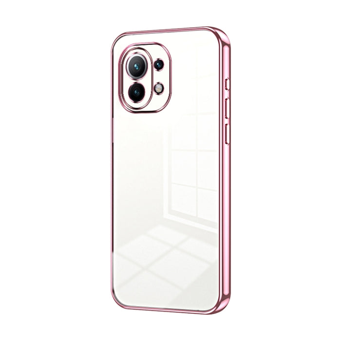 Caja de teléfono con orificio fino y revestimiento transparente, For Xiaomi Civi / Civi 1S, For Xiaomi Poco M4 Pro, For Xiaomi Poco X4 Pro 5G, For Xiaomi 12 / 12X, For Xiaomi 11T / 11T Pro, For Xiaomi Mix 4, For Xiaomi Mi 10S                           ...