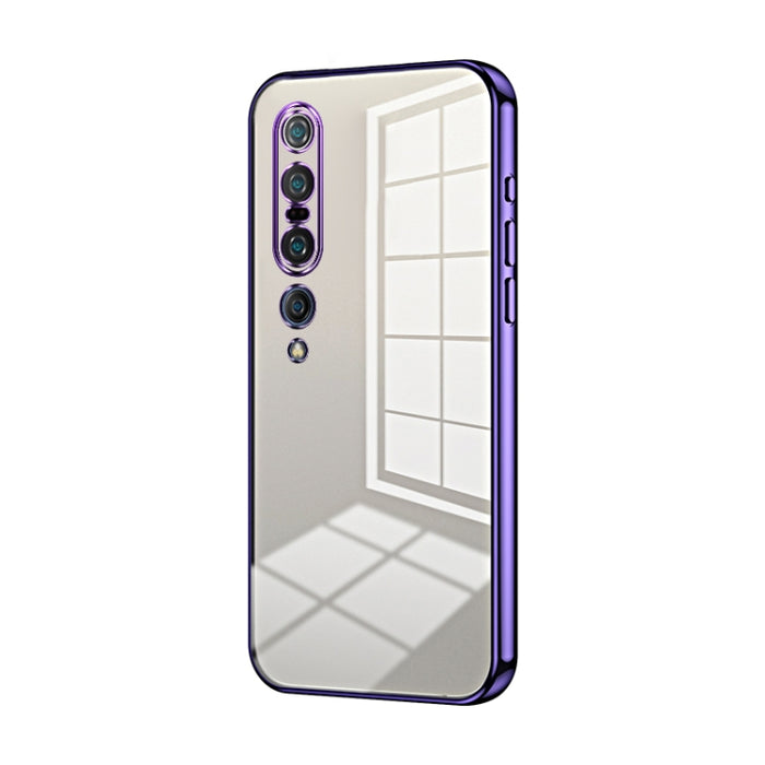 Caja de teléfono con orificio fino y revestimiento transparente, For Xiaomi Mi 10 Ultra, For Xiaomi Mi 10 Pro 5G, For Xiaomi Mi 10 5G, For Xiaomi Mi CC9 Pro / Mi Note 10, For Xiaomi Mi CC9e / Mi A3, For Xiaomi Mi 9