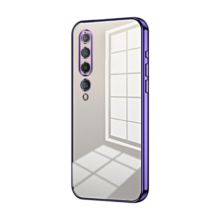 Caja de teléfono con orificio fino y revestimiento transparente, For Xiaomi Mi 10 Ultra, For Xiaomi Mi 10 Pro 5G, For Xiaomi Mi 10 5G, For Xiaomi Mi CC9 Pro / Mi Note 10, For Xiaomi Mi CC9e / Mi A3, For Xiaomi Mi 9