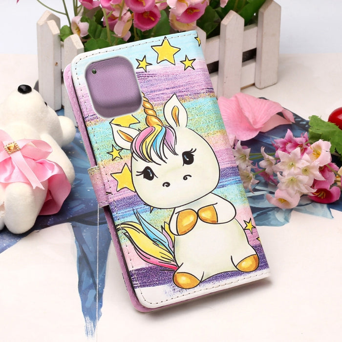 Estuche de cuero de textura plana pintada con cordón y ranura para tarjeta y billetera y soporte, For iPhone 12 mini, For iPhone 12 / 12 Pro, For iPhone 12 Pro Max