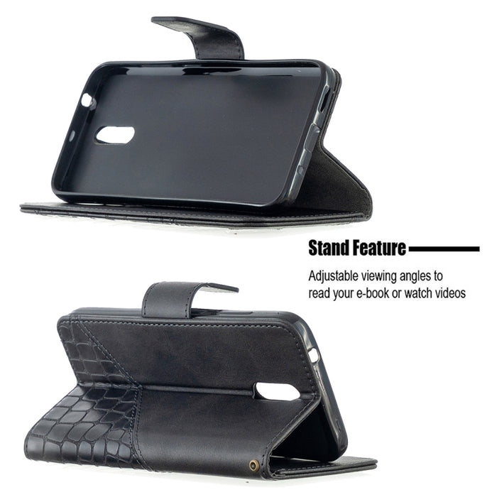 Funda de cuero PU con tapa horizontal y textura de cocodrilo a juego con billetera, soporte y ranuras para tarjetas, For Nokia 2.3, For Xiaomi Redmi 7A, For Xiaomi Redmi 7, For Xiaomi Redmi 8A, For Xiaomi Redmi 8, For Xiaomi Redmi 9                    ...