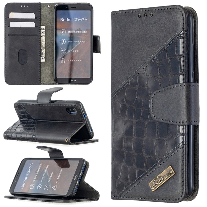 Funda de cuero PU con tapa horizontal y textura de cocodrilo a juego con billetera, soporte y ranuras para tarjetas, For Nokia 2.3, For Xiaomi Redmi 7A, For Xiaomi Redmi 7, For Xiaomi Redmi 8A, For Xiaomi Redmi 8, For Xiaomi Redmi 9                    ...