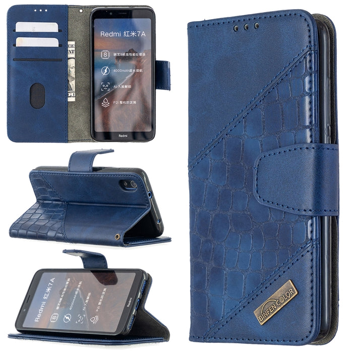 Funda de cuero PU con tapa horizontal y textura de cocodrilo a juego con billetera, soporte y ranuras para tarjetas, For Nokia 2.3, For Xiaomi Redmi 7A, For Xiaomi Redmi 7, For Xiaomi Redmi 8A, For Xiaomi Redmi 8, For Xiaomi Redmi 9                    ...