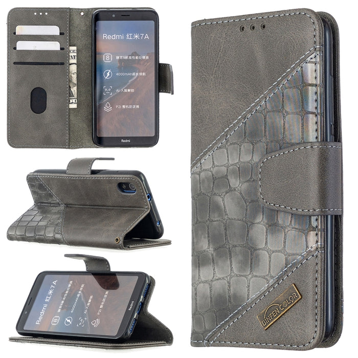 Funda de cuero PU con tapa horizontal y textura de cocodrilo a juego con billetera, soporte y ranuras para tarjetas, For Nokia 2.3, For Xiaomi Redmi 7A, For Xiaomi Redmi 7, For Xiaomi Redmi 8A, For Xiaomi Redmi 8, For Xiaomi Redmi 9                    ...