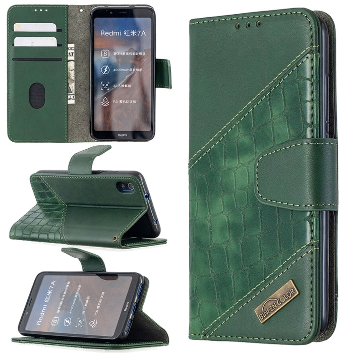Funda de cuero PU con tapa horizontal y textura de cocodrilo a juego con billetera, soporte y ranuras para tarjetas, For Nokia 2.3, For Xiaomi Redmi 7A, For Xiaomi Redmi 7, For Xiaomi Redmi 8A, For Xiaomi Redmi 8, For Xiaomi Redmi 9                    ...