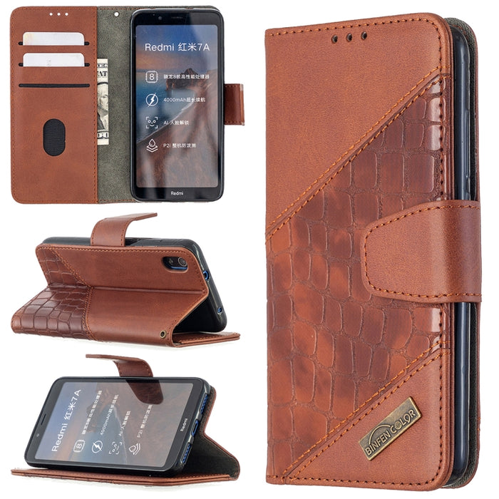 Funda de cuero PU con tapa horizontal y textura de cocodrilo a juego con billetera, soporte y ranuras para tarjetas, For Nokia 2.3, For Xiaomi Redmi 7A, For Xiaomi Redmi 7, For Xiaomi Redmi 8A, For Xiaomi Redmi 8, For Xiaomi Redmi 9                    ...