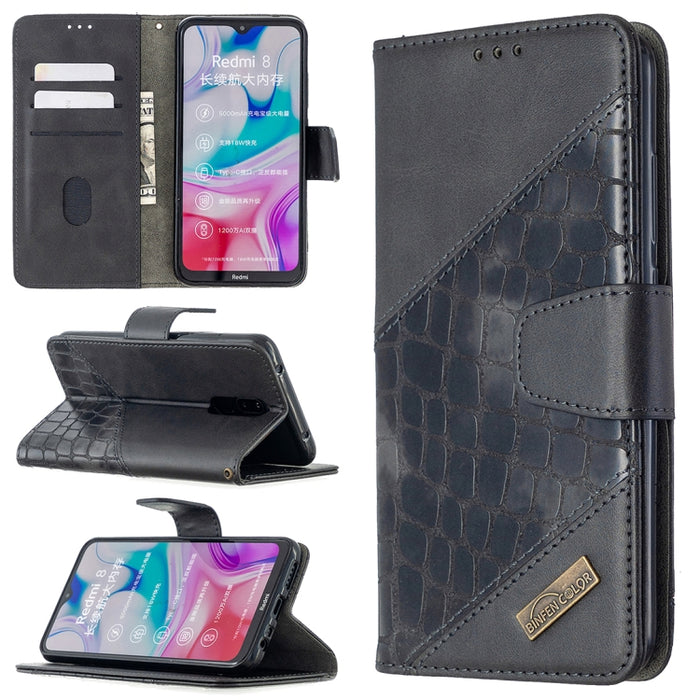Funda de cuero PU con tapa horizontal y textura de cocodrilo a juego con billetera, soporte y ranuras para tarjetas, For Nokia 2.3, For Xiaomi Redmi 7A, For Xiaomi Redmi 7, For Xiaomi Redmi 8A, For Xiaomi Redmi 8, For Xiaomi Redmi 9                    ...