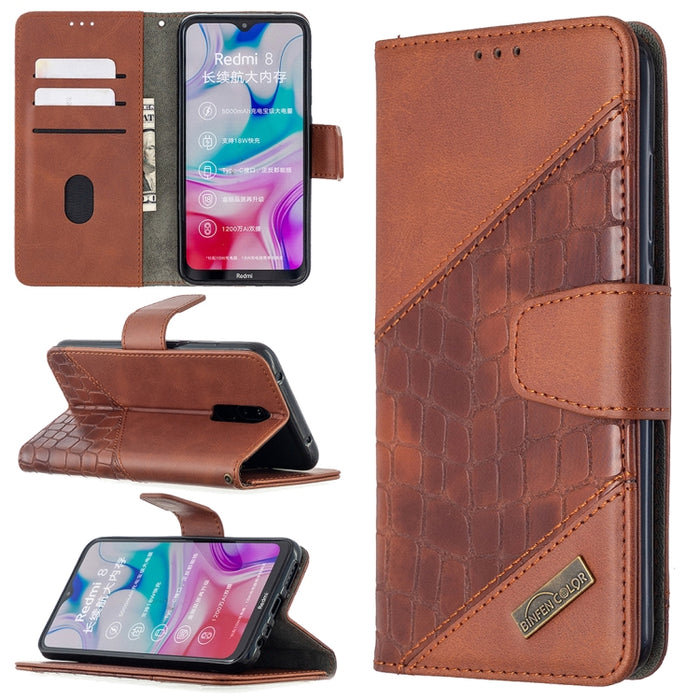 Funda de cuero PU con tapa horizontal y textura de cocodrilo a juego con billetera, soporte y ranuras para tarjetas, For Nokia 2.3, For Xiaomi Redmi 7A, For Xiaomi Redmi 7, For Xiaomi Redmi 8A, For Xiaomi Redmi 8, For Xiaomi Redmi 9                    ...
