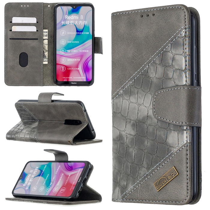 Funda de cuero PU con tapa horizontal y textura de cocodrilo a juego con billetera, soporte y ranuras para tarjetas, For Nokia 2.3, For Xiaomi Redmi 7A, For Xiaomi Redmi 7, For Xiaomi Redmi 8A, For Xiaomi Redmi 8, For Xiaomi Redmi 9                    ...