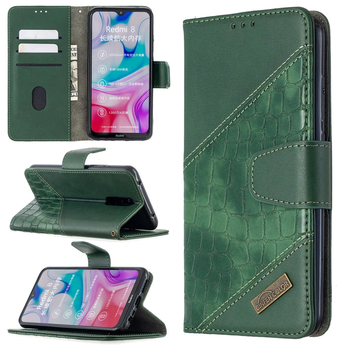 Funda de cuero PU con tapa horizontal y textura de cocodrilo a juego con billetera, soporte y ranuras para tarjetas, For Nokia 2.3, For Xiaomi Redmi 7A, For Xiaomi Redmi 7, For Xiaomi Redmi 8A, For Xiaomi Redmi 8, For Xiaomi Redmi 9                    ...