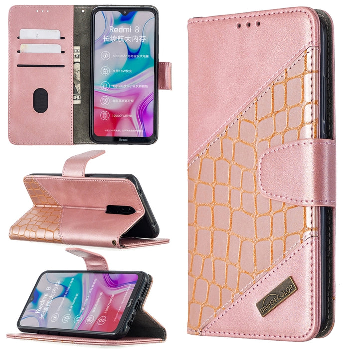 Funda de cuero PU con tapa horizontal y textura de cocodrilo a juego con billetera, soporte y ranuras para tarjetas, For Nokia 2.3, For Xiaomi Redmi 7A, For Xiaomi Redmi 7, For Xiaomi Redmi 8A, For Xiaomi Redmi 8, For Xiaomi Redmi 9                    ...