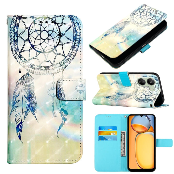 Caja del teléfono del cuero del tirón horizontal de la pintura 3D, For Xiaomi Redmi 13 4G, For Xiaomi Poco M6 Pro 4G, For Xiaomi Redmi A3, For Xiaomi Redmi Note 13 Pro 4G Global, For Xiaomi Redmi Note 13 4G Global, For Xiaomi Redmi K70E                ...