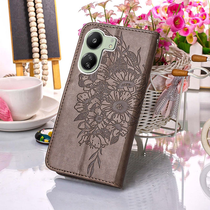 Funda para teléfono de cuero con mariposa en relieve, For Xiaomi Redmi 13C, For Xiaomi Redmi Note 13 Pro+ 5G, For Xiaomi Redmi Note 13 Pro 5G Global, For Xiaomi Poco M6 Pro 5G / Redmi 12 4G/5G, For Xiaomi Redmi K70 / K70 Pro                            ...