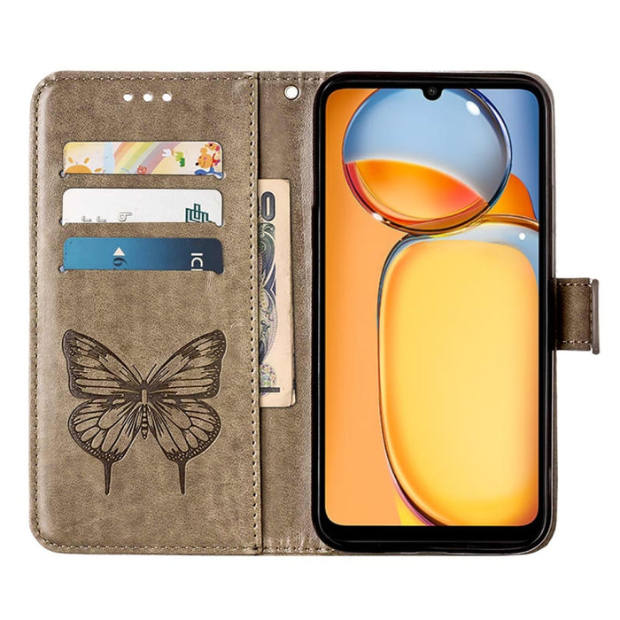 Funda para teléfono de cuero con mariposa en relieve, For Xiaomi Redmi 13C, For Xiaomi Redmi Note 13 Pro+ 5G, For Xiaomi Redmi Note 13 Pro 5G Global, For Xiaomi Poco M6 Pro 5G / Redmi 12 4G/5G, For Xiaomi Redmi K70 / K70 Pro                            ...