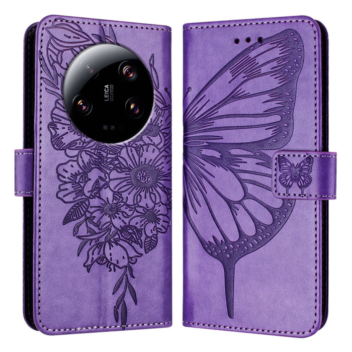 Funda para teléfono de cuero con mariposa en relieve, For Xiaomi Redmi 13C, For Xiaomi Redmi Note 13 Pro+ 5G, For Xiaomi Redmi Note 13 Pro 5G Global, For Xiaomi Poco M6 Pro 5G / Redmi 12 4G/5G, For Xiaomi Redmi K70 / K70 Pro                            ...