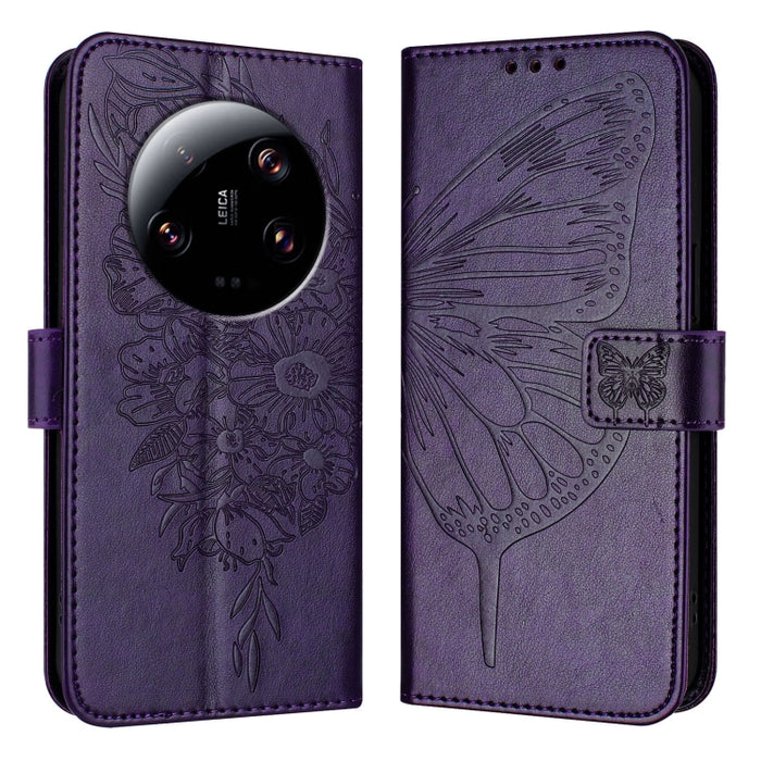 Funda para teléfono de cuero con mariposa en relieve, For Xiaomi Redmi 13C, For Xiaomi Redmi Note 13 Pro+ 5G, For Xiaomi Redmi Note 13 Pro 5G Global, For Xiaomi Poco M6 Pro 5G / Redmi 12 4G/5G, For Xiaomi Redmi K70 / K70 Pro                            ...