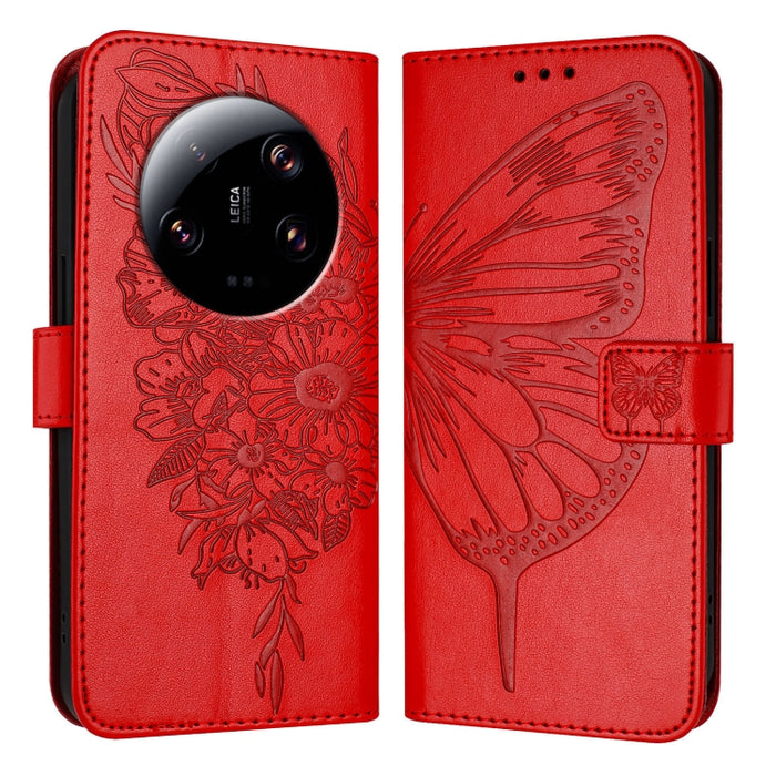 Funda para teléfono de cuero con mariposa en relieve, For Xiaomi Redmi 13C, For Xiaomi Redmi Note 13 Pro+ 5G, For Xiaomi Redmi Note 13 Pro 5G Global, For Xiaomi Poco M6 Pro 5G / Redmi 12 4G/5G, For Xiaomi Redmi K70 / K70 Pro                            ...
