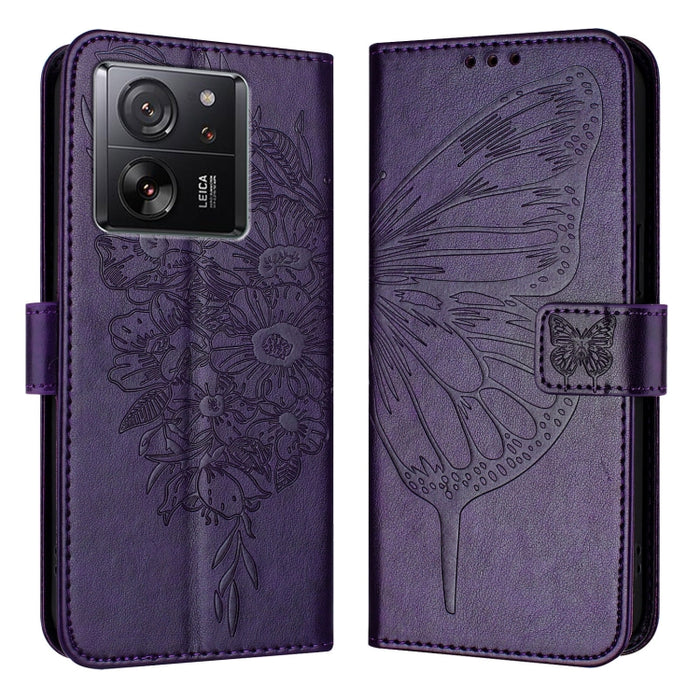 Funda para teléfono de cuero con mariposa en relieve, For Xiaomi Redmi 13C, For Xiaomi Redmi Note 13 Pro+ 5G, For Xiaomi Redmi Note 13 Pro 5G Global, For Xiaomi Poco M6 Pro 5G / Redmi 12 4G/5G, For Xiaomi Redmi K70 / K70 Pro                            ...