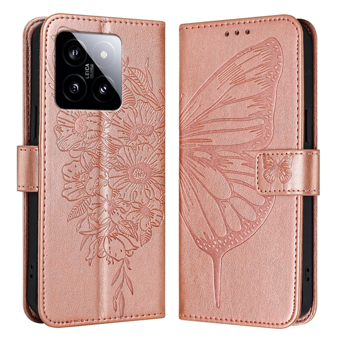 Funda para teléfono de cuero con mariposa en relieve, For Xiaomi Poco F6, For Xiaomi Poco M6 Pro 4G, For Xiaomi Poco X6 Neo 5G Global, For Xiaomi Redmi A3, For Xiaomi Redmi Note 13 Pro 4G Global, For Xiaomi Redmi Note 13 4G Global, For Xiaomi Redmi K70...