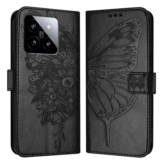 Funda para teléfono de cuero con mariposa en relieve, For Xiaomi Poco F6, For Xiaomi Poco M6 Pro 4G, For Xiaomi Poco X6 Neo 5G Global, For Xiaomi Redmi A3, For Xiaomi Redmi Note 13 Pro 4G Global, For Xiaomi Redmi Note 13 4G Global, For Xiaomi Redmi K70...