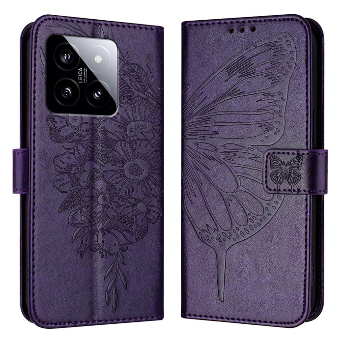 Funda para teléfono de cuero con mariposa en relieve, For Xiaomi Poco F6, For Xiaomi Poco M6 Pro 4G, For Xiaomi Poco X6 Neo 5G Global, For Xiaomi Redmi A3, For Xiaomi Redmi Note 13 Pro 4G Global, For Xiaomi Redmi Note 13 4G Global, For Xiaomi Redmi K70...