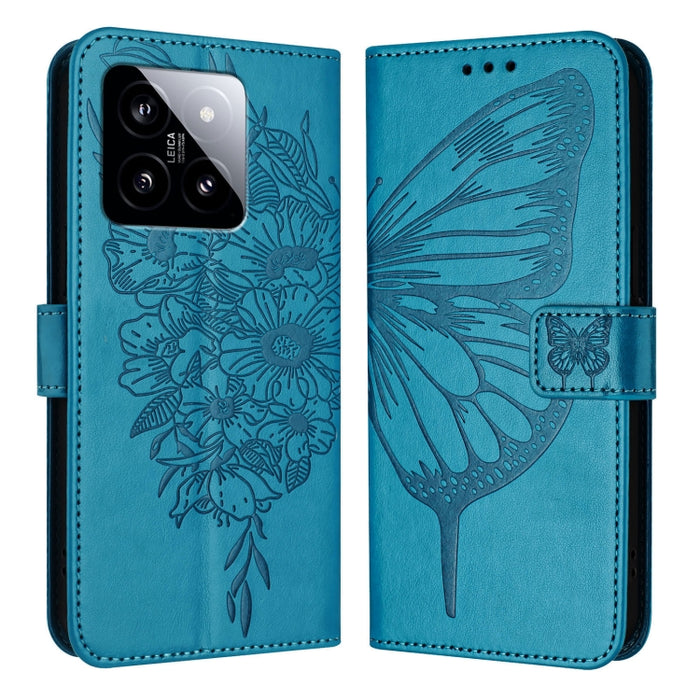 Funda para teléfono de cuero con mariposa en relieve, For Xiaomi Poco F6, For Xiaomi Poco M6 Pro 4G, For Xiaomi Poco X6 Neo 5G Global, For Xiaomi Redmi A3, For Xiaomi Redmi Note 13 Pro 4G Global, For Xiaomi Redmi Note 13 4G Global, For Xiaomi Redmi K70...