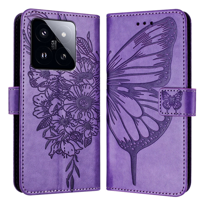 Funda para teléfono de cuero con mariposa en relieve, For Xiaomi Poco F6, For Xiaomi Poco M6 Pro 4G, For Xiaomi Poco X6 Neo 5G Global, For Xiaomi Redmi A3, For Xiaomi Redmi Note 13 Pro 4G Global, For Xiaomi Redmi Note 13 4G Global, For Xiaomi Redmi K70...