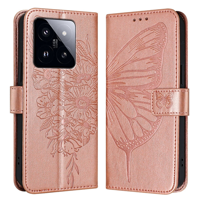 Funda para teléfono de cuero con mariposa en relieve, For Xiaomi Poco F6, For Xiaomi Poco M6 Pro 4G, For Xiaomi Poco X6 Neo 5G Global, For Xiaomi Redmi A3, For Xiaomi Redmi Note 13 Pro 4G Global, For Xiaomi Redmi Note 13 4G Global, For Xiaomi Redmi K70...