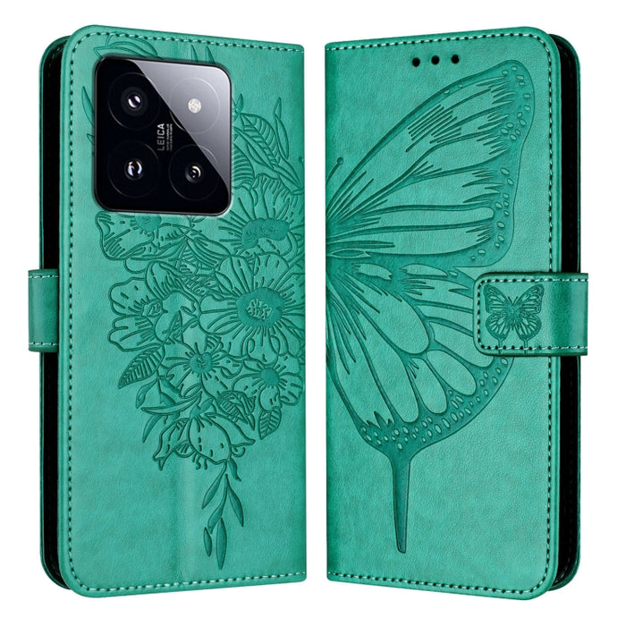 Funda para teléfono de cuero con mariposa en relieve, For Xiaomi Poco F6, For Xiaomi Poco M6 Pro 4G, For Xiaomi Poco X6 Neo 5G Global, For Xiaomi Redmi A3, For Xiaomi Redmi Note 13 Pro 4G Global, For Xiaomi Redmi Note 13 4G Global, For Xiaomi Redmi K70...