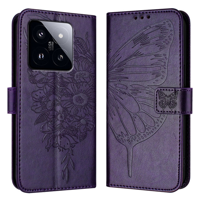 Funda para teléfono de cuero con mariposa en relieve, For Xiaomi Poco F6, For Xiaomi Poco M6 Pro 4G, For Xiaomi Poco X6 Neo 5G Global, For Xiaomi Redmi A3, For Xiaomi Redmi Note 13 Pro 4G Global, For Xiaomi Redmi Note 13 4G Global, For Xiaomi Redmi K70...