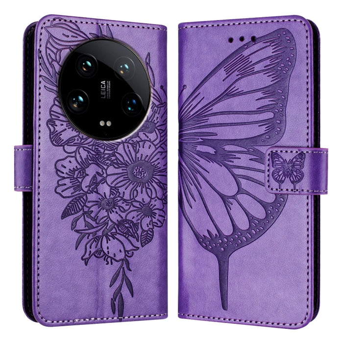 Funda para teléfono de cuero con mariposa en relieve, For Xiaomi Poco F6, For Xiaomi Poco M6 Pro 4G, For Xiaomi Poco X6 Neo 5G Global, For Xiaomi Redmi A3, For Xiaomi Redmi Note 13 Pro 4G Global, For Xiaomi Redmi Note 13 4G Global, For Xiaomi Redmi K70...
