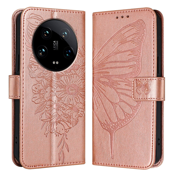 Funda para teléfono de cuero con mariposa en relieve, For Xiaomi Poco F6, For Xiaomi Poco M6 Pro 4G, For Xiaomi Poco X6 Neo 5G Global, For Xiaomi Redmi A3, For Xiaomi Redmi Note 13 Pro 4G Global, For Xiaomi Redmi Note 13 4G Global, For Xiaomi Redmi K70...
