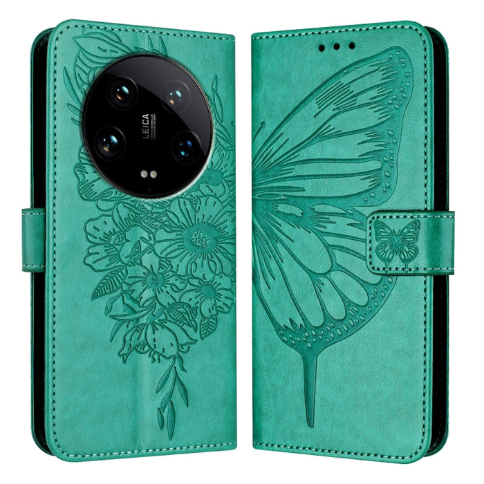 Funda para teléfono de cuero con mariposa en relieve, For Xiaomi Poco F6, For Xiaomi Poco M6 Pro 4G, For Xiaomi Poco X6 Neo 5G Global, For Xiaomi Redmi A3, For Xiaomi Redmi Note 13 Pro 4G Global, For Xiaomi Redmi Note 13 4G Global, For Xiaomi Redmi K70...