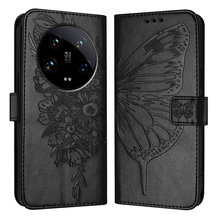 Funda para teléfono de cuero con mariposa en relieve, For Xiaomi Poco F6, For Xiaomi Poco M6 Pro 4G, For Xiaomi Poco X6 Neo 5G Global, For Xiaomi Redmi A3, For Xiaomi Redmi Note 13 Pro 4G Global, For Xiaomi Redmi Note 13 4G Global, For Xiaomi Redmi K70...