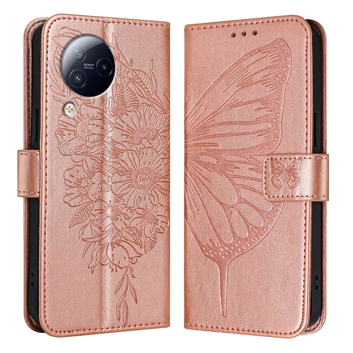 Funda para teléfono de cuero con mariposa en relieve, For Xiaomi Redmi 13C, For Xiaomi Redmi Note 13 Pro+ 5G, For Xiaomi Redmi Note 13 Pro 5G Global, For Xiaomi Poco M6 Pro 5G / Redmi 12 4G/5G, For Xiaomi Redmi K70 / K70 Pro                            ...