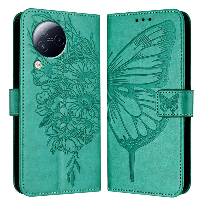 Funda para teléfono de cuero con mariposa en relieve, For Xiaomi Redmi 13C, For Xiaomi Redmi Note 13 Pro+ 5G, For Xiaomi Redmi Note 13 Pro 5G Global, For Xiaomi Poco M6 Pro 5G / Redmi 12 4G/5G, For Xiaomi Redmi K70 / K70 Pro                            ...