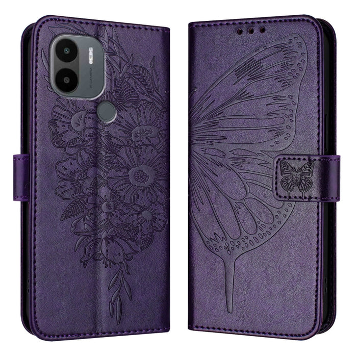 Funda para teléfono de cuero con mariposa en relieve, For Xiaomi Redmi 13C, For Xiaomi Redmi Note 13 Pro+ 5G, For Xiaomi Redmi Note 13 Pro 5G Global, For Xiaomi Poco M6 Pro 5G / Redmi 12 4G/5G, For Xiaomi Redmi K70 / K70 Pro                            ...