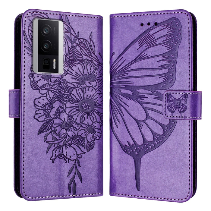 Funda para teléfono de cuero con mariposa en relieve, For Xiaomi Redmi 13C, For Xiaomi Redmi Note 13 Pro+ 5G, For Xiaomi Redmi Note 13 Pro 5G Global, For Xiaomi Poco M6 Pro 5G / Redmi 12 4G/5G, For Xiaomi Redmi K70 / K70 Pro                            ...