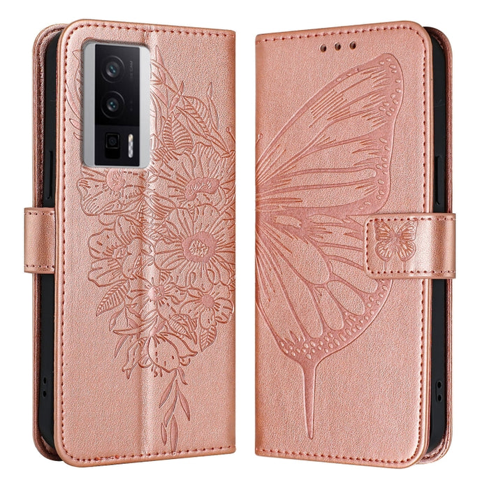 Funda para teléfono de cuero con mariposa en relieve, For Xiaomi Redmi 13C, For Xiaomi Redmi Note 13 Pro+ 5G, For Xiaomi Redmi Note 13 Pro 5G Global, For Xiaomi Poco M6 Pro 5G / Redmi 12 4G/5G, For Xiaomi Redmi K70 / K70 Pro                            ...