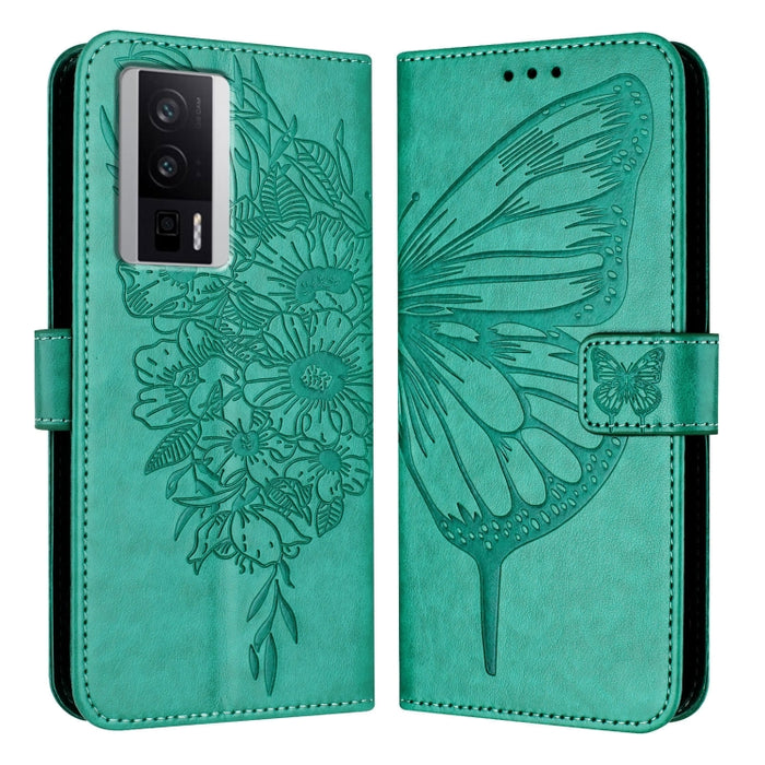 Funda para teléfono de cuero con mariposa en relieve, For Xiaomi Redmi 13C, For Xiaomi Redmi Note 13 Pro+ 5G, For Xiaomi Redmi Note 13 Pro 5G Global, For Xiaomi Poco M6 Pro 5G / Redmi 12 4G/5G, For Xiaomi Redmi K70 / K70 Pro                            ...