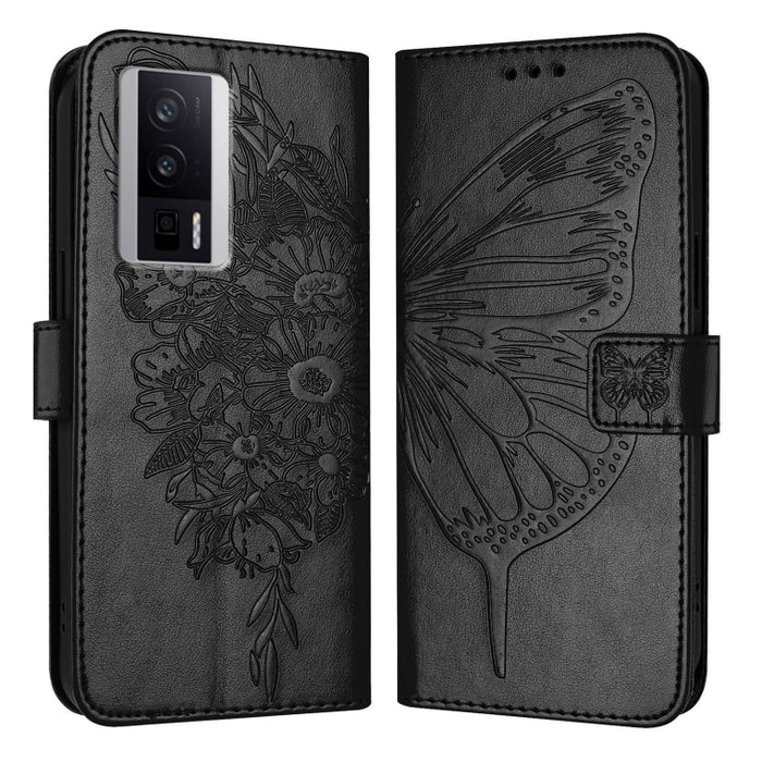 Funda para teléfono de cuero con mariposa en relieve, For Xiaomi Redmi 13C, For Xiaomi Redmi Note 13 Pro+ 5G, For Xiaomi Redmi Note 13 Pro 5G Global, For Xiaomi Poco M6 Pro 5G / Redmi 12 4G/5G, For Xiaomi Redmi K70 / K70 Pro                            ...