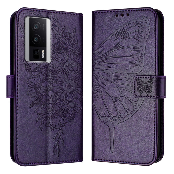 Funda para teléfono de cuero con mariposa en relieve, For Xiaomi Redmi 13C, For Xiaomi Redmi Note 13 Pro+ 5G, For Xiaomi Redmi Note 13 Pro 5G Global, For Xiaomi Poco M6 Pro 5G / Redmi 12 4G/5G, For Xiaomi Redmi K70 / K70 Pro                            ...
