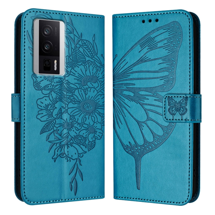Funda para teléfono de cuero con mariposa en relieve, For Xiaomi Redmi 13C, For Xiaomi Redmi Note 13 Pro+ 5G, For Xiaomi Redmi Note 13 Pro 5G Global, For Xiaomi Poco M6 Pro 5G / Redmi 12 4G/5G, For Xiaomi Redmi K70 / K70 Pro                            ...